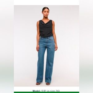 Abercrombie high rise loose jean